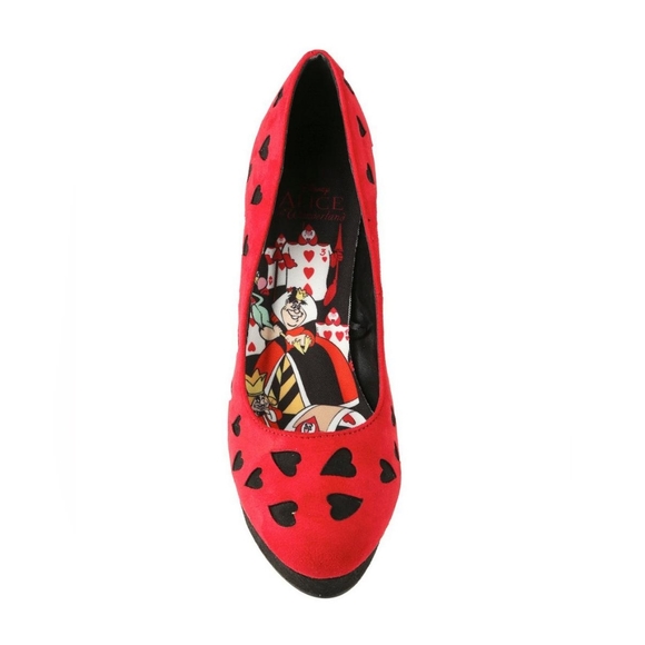 Disney Alice In Wonderland Queen Of Hearts Red Heels - Picture 4 of 7